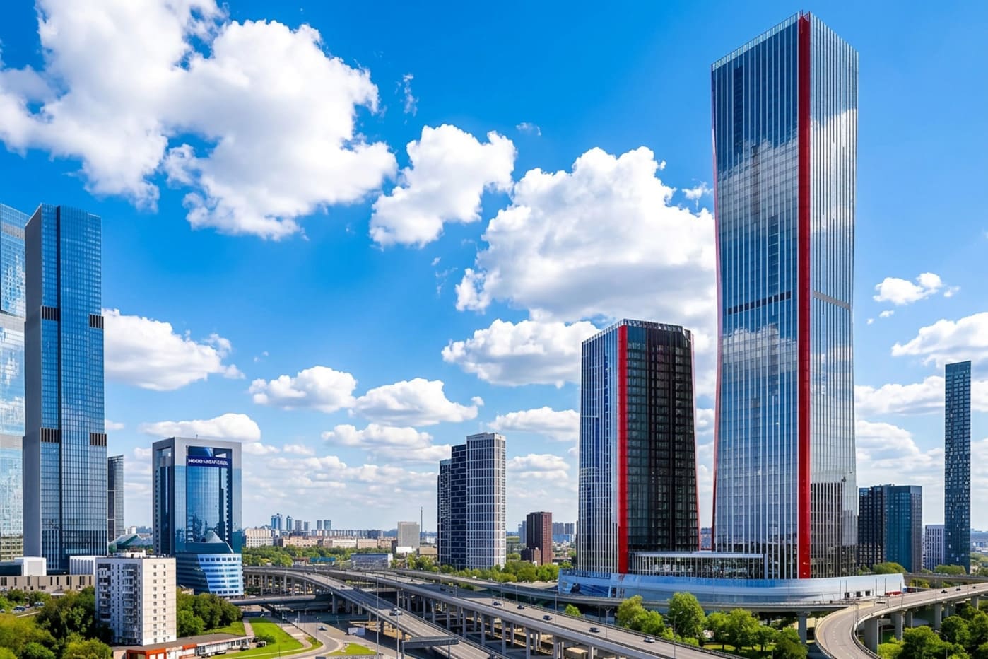 Рендер: Фасад здания башни iCity, вид сто стороны ТТК