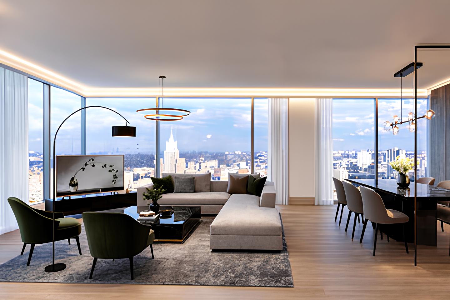 купить апартаменты 140 м2 в Capital Towers Москва Сити