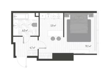 Продажа апартаментов в Москва Сити - Помещение 36 кв.м в башне One Tower
