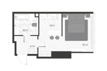Продажа апартаментов в Москва Сити - Помещение 36 кв.м в башне One Tower