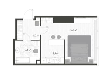 Продажа апартаментов в Москва Сити - Помещение 38 кв.м в башне One Tower