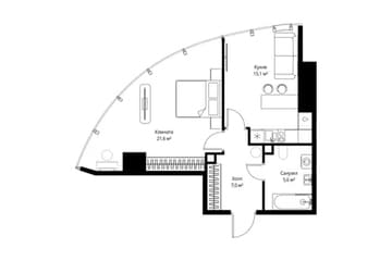 Продажа апартаментов в Москва Сити - Помещение 49 кв.м в башне One Tower