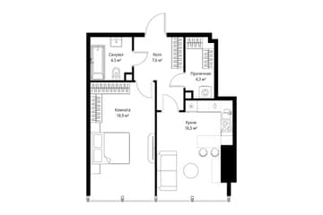 Продажа апартаментов в Москва Сити - Помещение 52 кв.м в башне One Tower