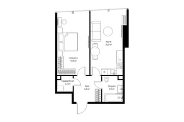 Продажа апартаментов в Москва Сити - Помещение 53 кв.м в башне One Tower