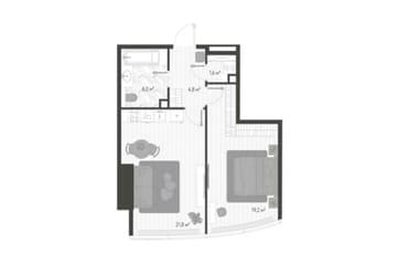 Продажа апартаментов в Москва Сити - Помещение 53 кв.м в башне One Tower