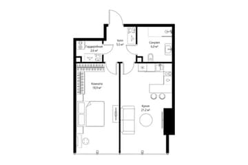 Продажа апартаментов в Москва Сити - Помещение 54 кв.м в башне One Tower