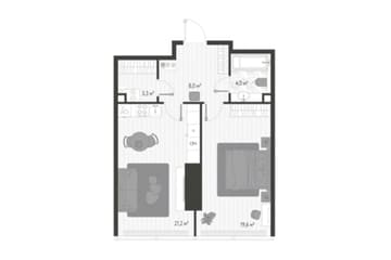 Продажа апартаментов в Москва Сити - Помещение 56 кв.м в башне One Tower